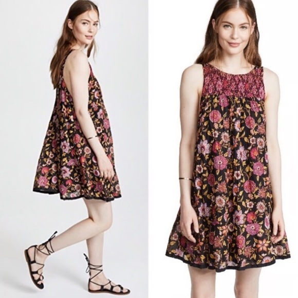 Free People Oh Baby Cotton Printed Floral Deess - Picture 1 of 5
